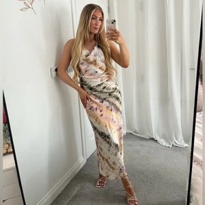Zara tie dye midi dress NWT